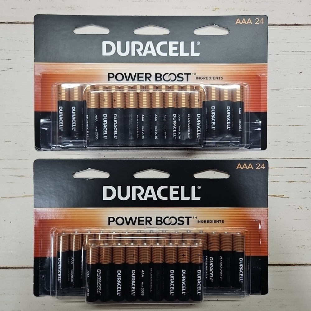 48 AAA Batteries Duracell‎ Power Boost Batteries 2x24 Packs Expire 2036